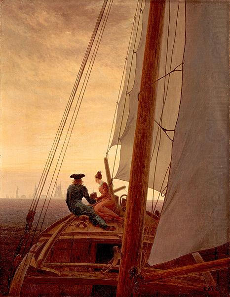 Caspar David Friedrich On a Sailing Ship china oil painting image